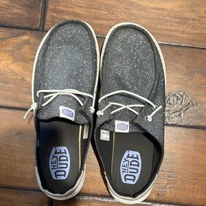 Hey Dude Glittery Charcoal Shoes